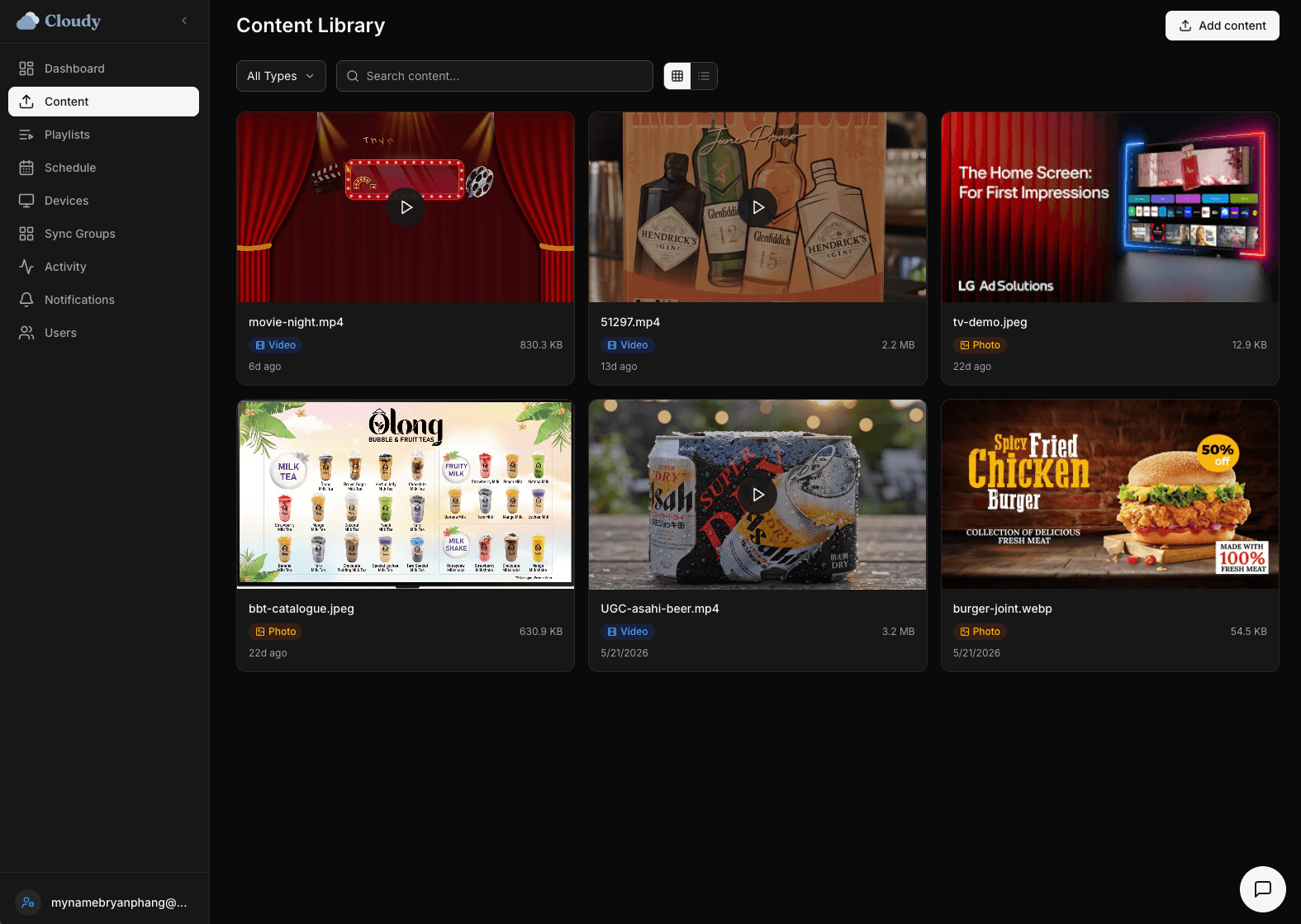 Cloudy — One media library